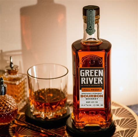 bourbon that uses green caps on test bottles|Green River Full Proof Bourbon.